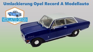 Modellauto Restauration #114 Opel Record A (1963-65) Maßstab 1:43 Lackierung - Paint Job