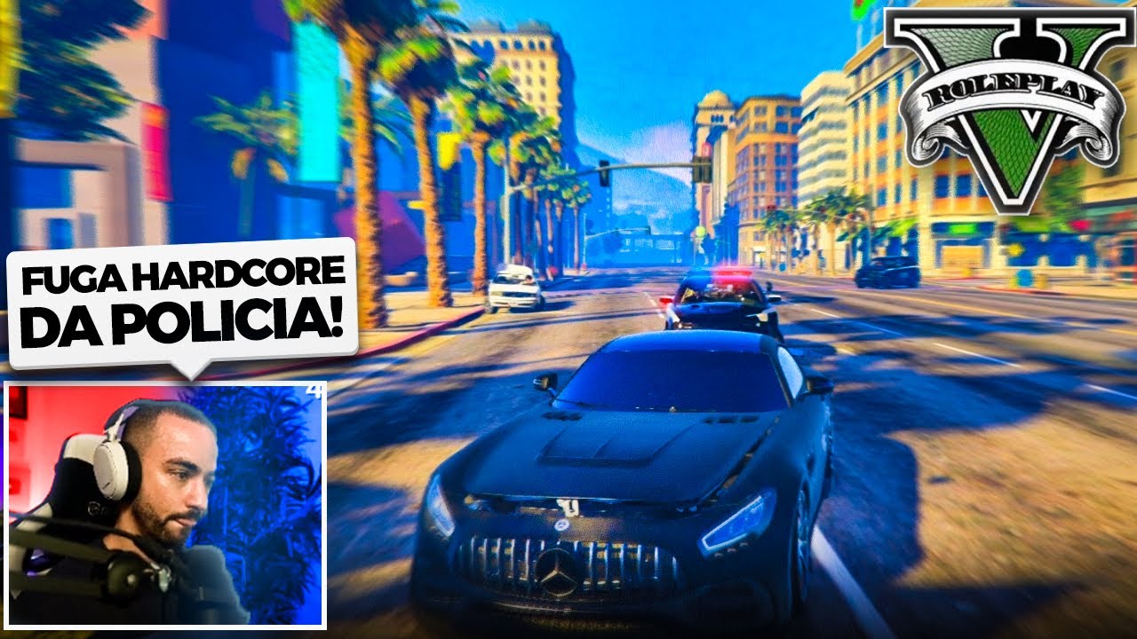 DAS MAIORES FUGAS DA POLICIA DE SEMPRE ! GTA RP