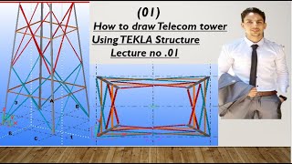 how to draw Telecom tower using Tekla Structure(P01)