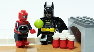 Lego Spiderman and Batman Building Bowling Track