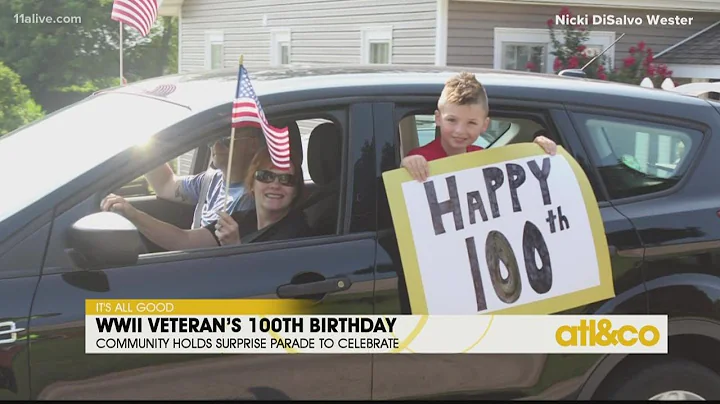 100-Year Old WWII Veteran Gets Birthday Parade Surprise