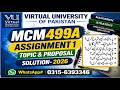 MCM499a Assignment 1 Solution SP2026 || mcm499a final year project #mcm499a