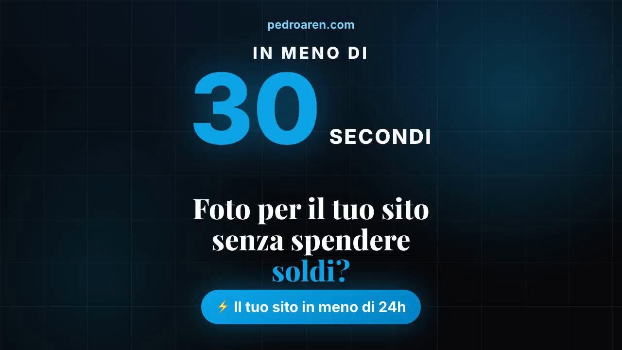 Foto per il tuo sito gratis? Ecco come farle