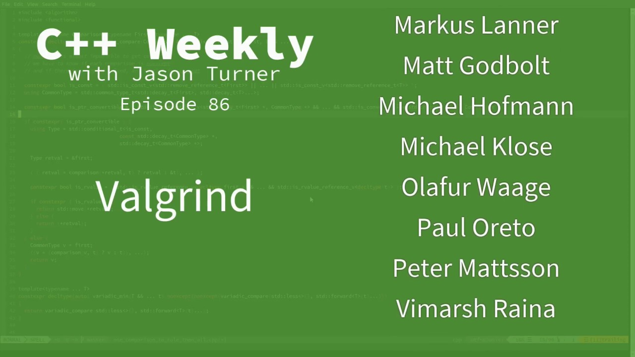 C++ Weekly - Ep 86 - Valgrind