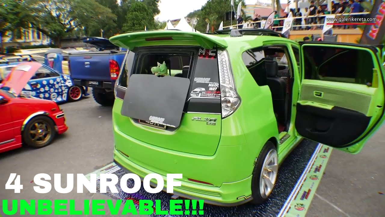 Perodua Alza Modified with 4 Sunroof  Gathering Geng 