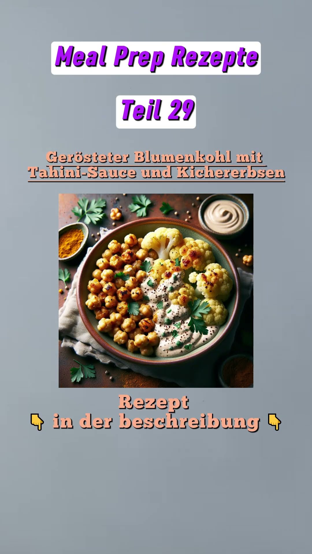 Gerösteter Blumenkohl mit Tahini Sauce und Kichererbsen - YouTube