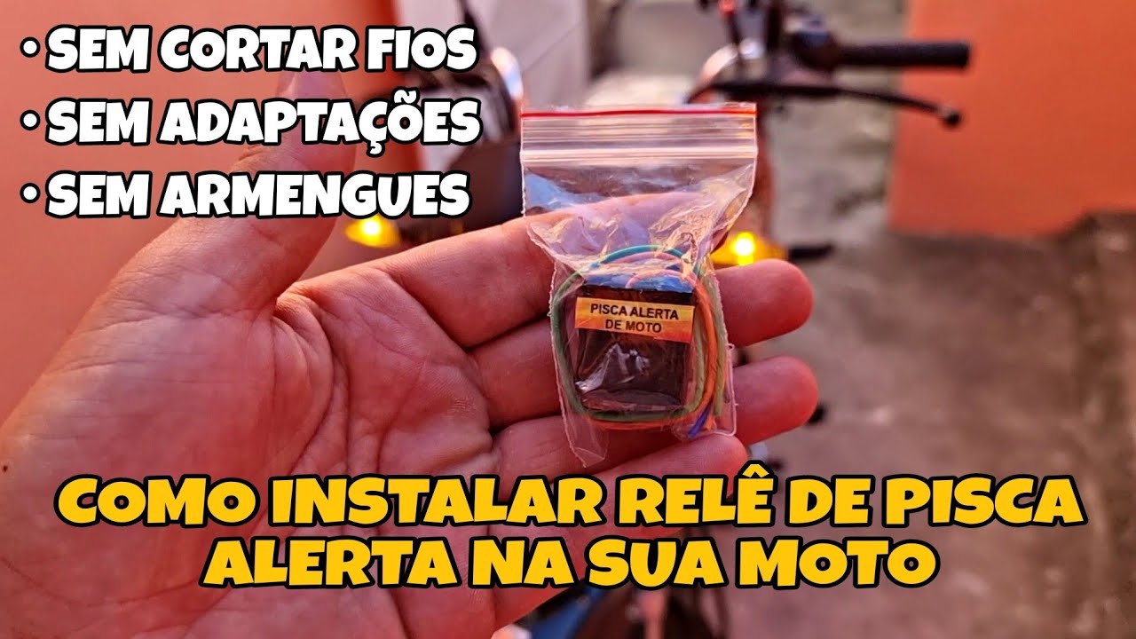 COMO INSTALAR RELÊ DE PISCA ALERTA EM QUALQUER MOTO