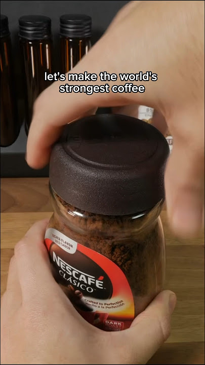 Drinking the worlds strongest coffee! ☕️ #coffee #science #asmr