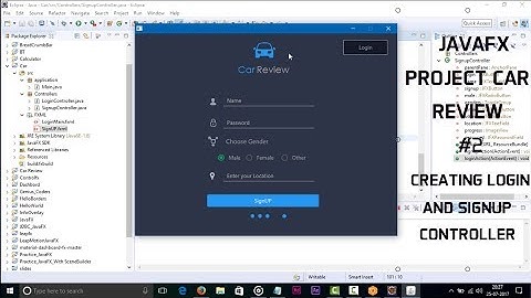 JavaFX Projects Car Review #2 Login and GUI Controllers