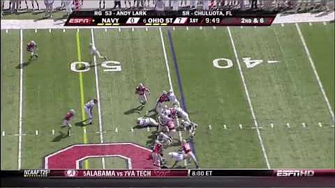 Navy QB Ricky Dobbs Official Highlights vs. Ohio S...