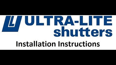 Roll Shutter Mounting and Installation Guide