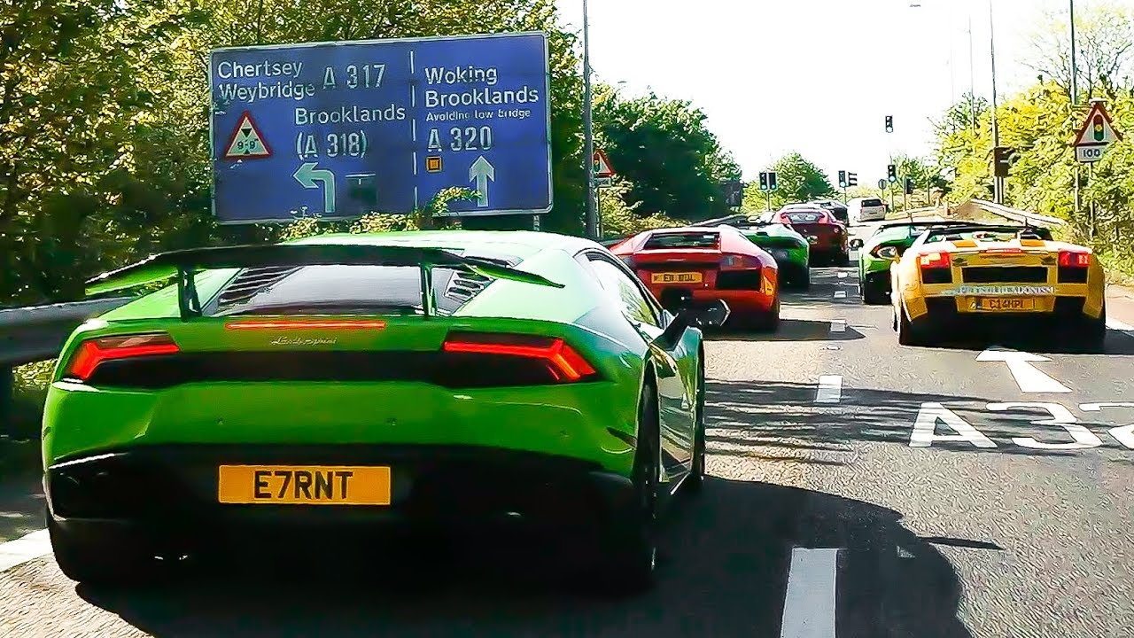 25,000HP Worth of Lamborghini's in Convoy! | Auto Italia 2018