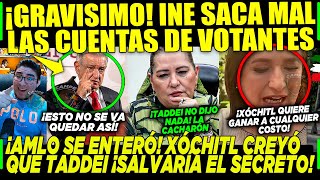 GRAVISIMO! INE SACA MAL LAS CUENTAS, AMLO ¡ENTERADO! XÓCHITL PENSÓ QUE NADIE DE DARIA CUENTA