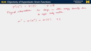 08.05. Objectivity of hyperelastic strain energy density functions
