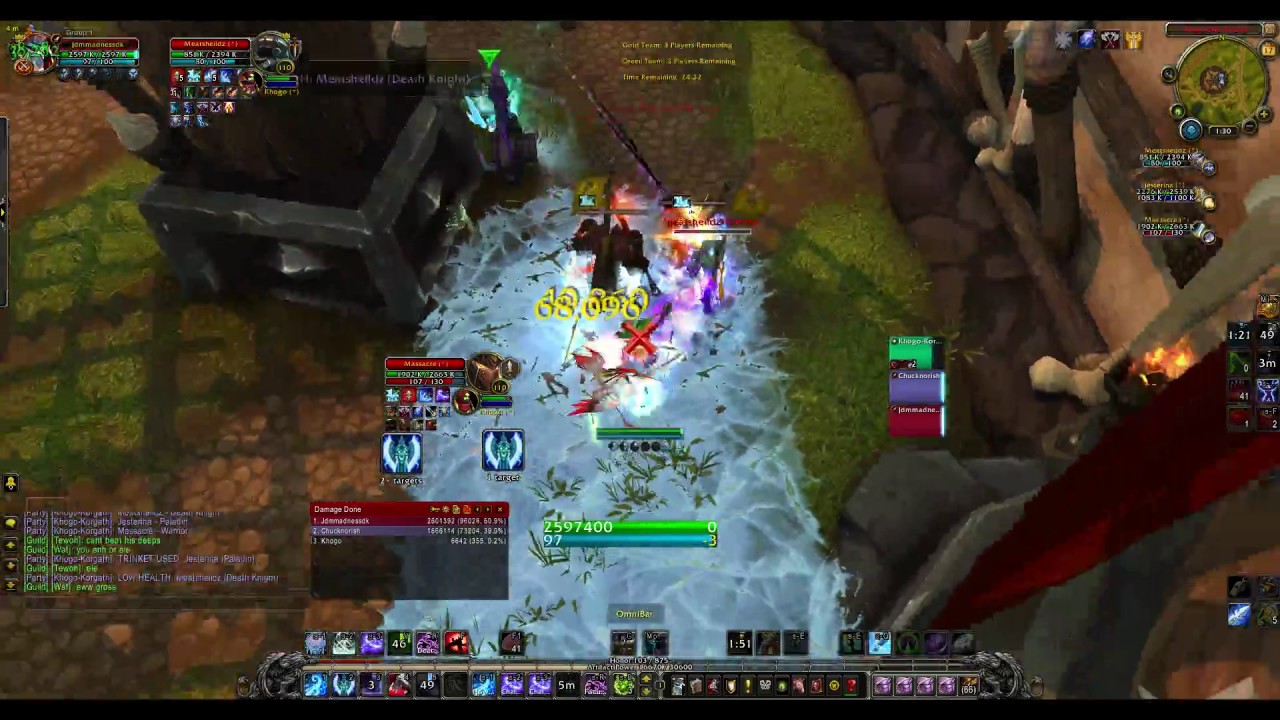 World Of Warcraft 3v3 Mw/Dk/Lock Vs TSG