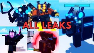 ALL leaks in Super Box Siege Defense - Charged Speakerman, Telescope Hands, Shield... (Roblox)