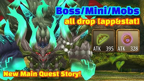 Toram Online: Boss/Mini/Mobs all drop app&stat | New main quest chapter