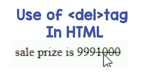 Delete tag in HTML // HTML tutorial // HTML for begginers