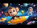 Space Monkey Opens a Magical Cheese Space Station | Funny and Fun Kids Nursery Rhyme Animation