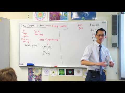 Direct Linear Variation (1 of 2: Introduction)