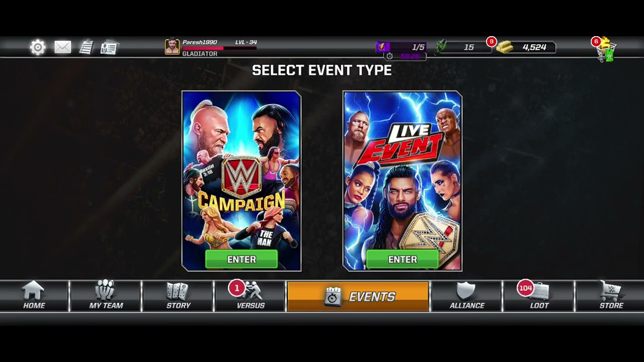 WWE Mayhem || New Event Matches & Rewards || WWE Mayhem - YouTube