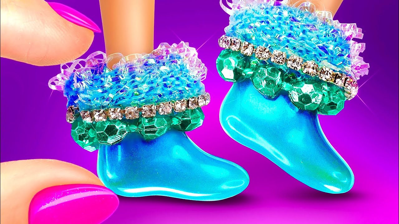 16 DIY BARBIE IDEAS for CRAFTS and COSMETICS: Awesome bag, Lip glosses, Sparkly boots and more