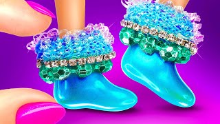 16 DIY BARBIE IDEAS for CRAFTS and COSMETICS: Awesome bag, Lip glosses, Sparkly boots and more