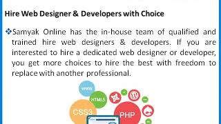 Reasons to Hire Web Designer & Developers from Samyak Online screenshot 5