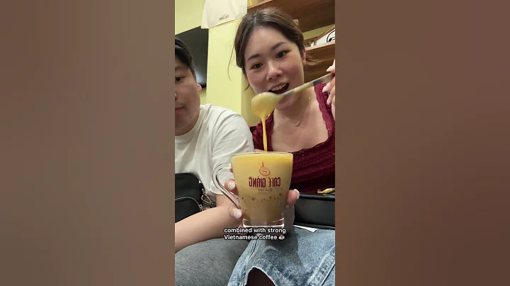 the best egg coffee I've ever had in Vietnam!  ☕🇻🇳 #shorts #travel #hanoi #vietnam #coffee #cafe