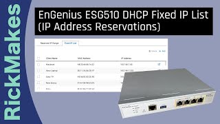 Engenius Esg510 Dhcp Fixed Ip List Ip Address Reservations