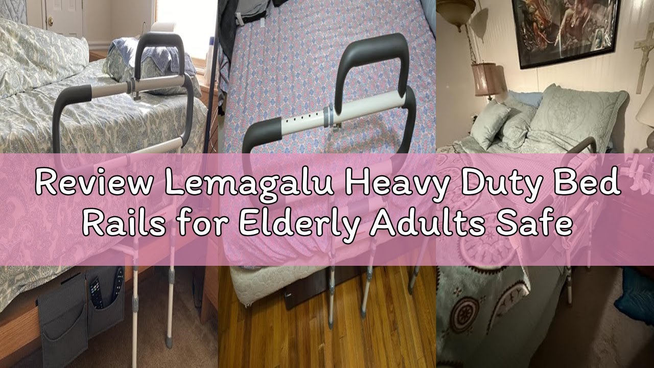 Review Lemagalu Heavy Duty Bed Rails for Elderly Adults Safety-Foldable Bed Rail for Senior with Adj