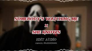 Somebodys Watching Me She Knows - Edit Audio