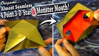 Almost Seamless 4-Point 3-D Star & Monster Mouth!