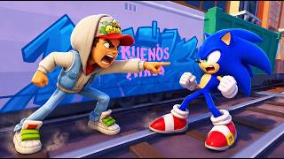 Sonic VS Jake, 𝗪𝗛𝗢 𝗜𝗦 𝗙𝗔𝗦𝗧𝗘𝗥❓Subway Surfers Buenos Aires vs Sonic The Hedgehog Subway Surfers Mod screenshot 5