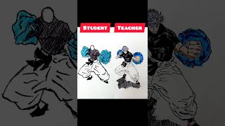Speed drawing StickMan Teacher vs Student #shorts #anime #drawing #gojo #fyp