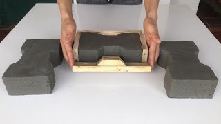 Creating Cement Blocks From Wooden Molds Is Very Simple And Smart