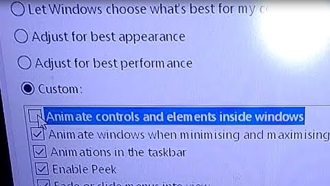 how to disable animate controls and elements inside windows on laptop