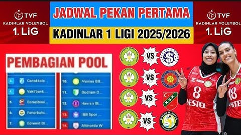 BERIKUT JADWAL  KADINLAR 1 LIGI PEKAN PERTAMA MANISA BBSK VS IZMIRSPOR MUSIM 2025 / 2026‼️