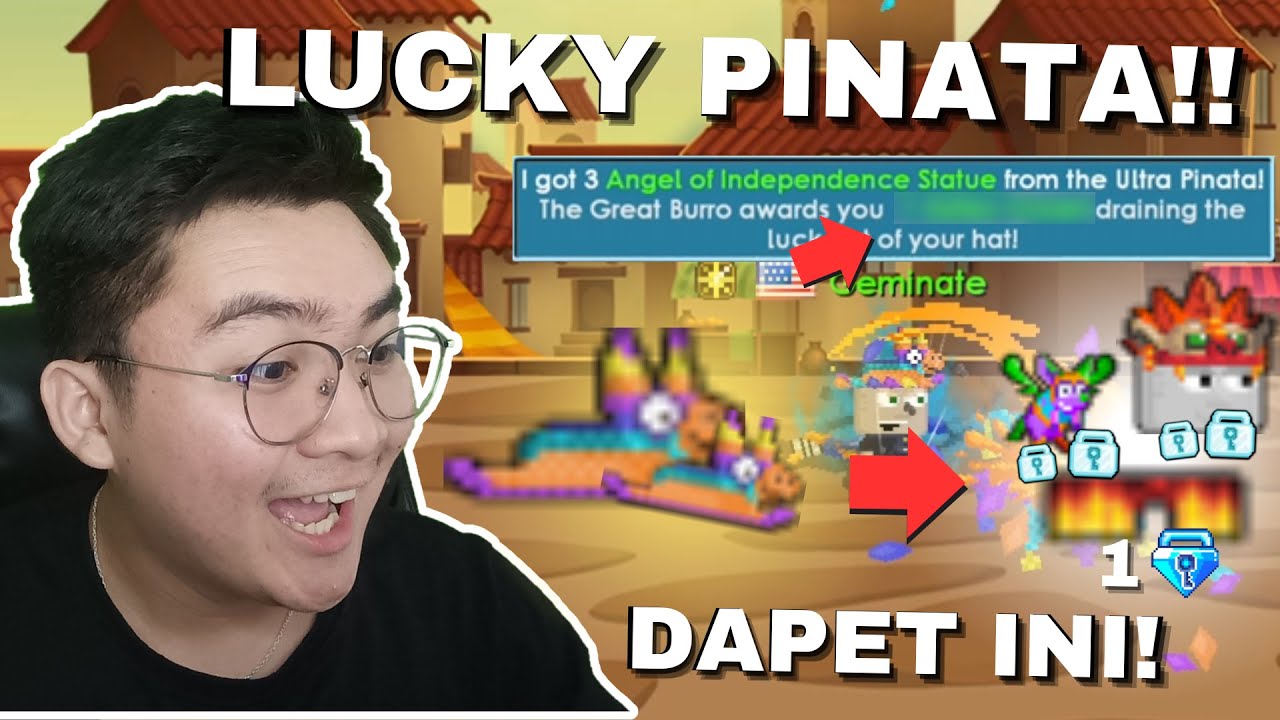 DAPET INI CUI!! | LUCKY PINATA HAT GACHA | Cinco De Mayo Gacha Profit Growtopia 2024