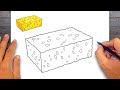 How to draw a Sponge - Sponge Drawing Ideas