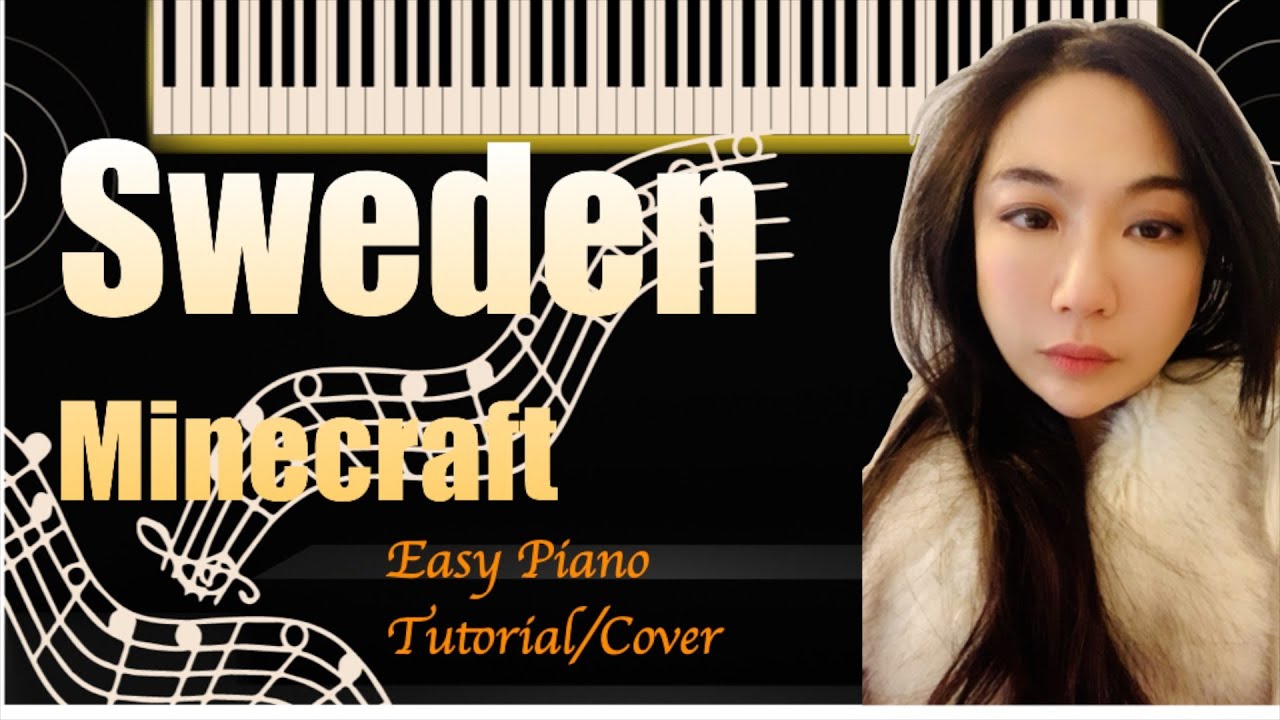 Minecraft Sweden PIANO Easy Slow Short Tutorial