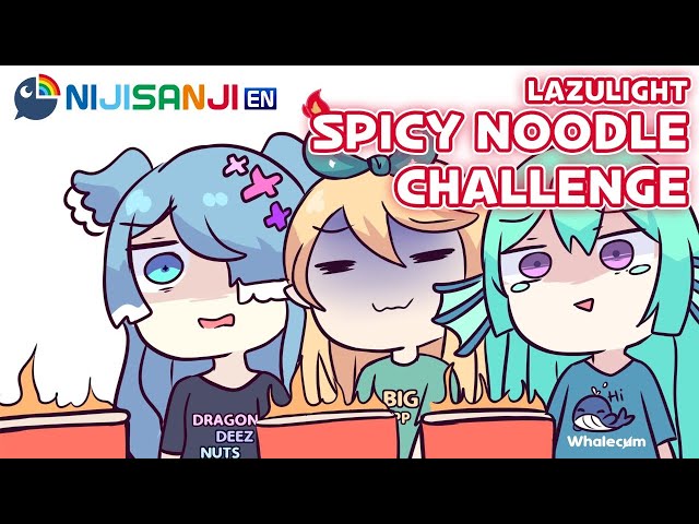 【LazuLight Spicy Noodle Challenge!! #LazuLightNoods】aka pomu's death【NIJISANJI EN | Pomu Rainpuff】のサムネイル