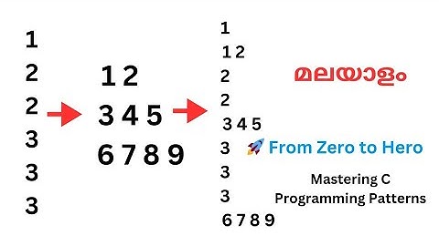 Part 19 | Pattern Printing in C | Malayalam |