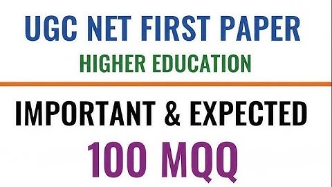 UGC NET 2025 Paper 1 Important & Expected MCQ | UGC NET Higher Education MCQ | Net First Paper