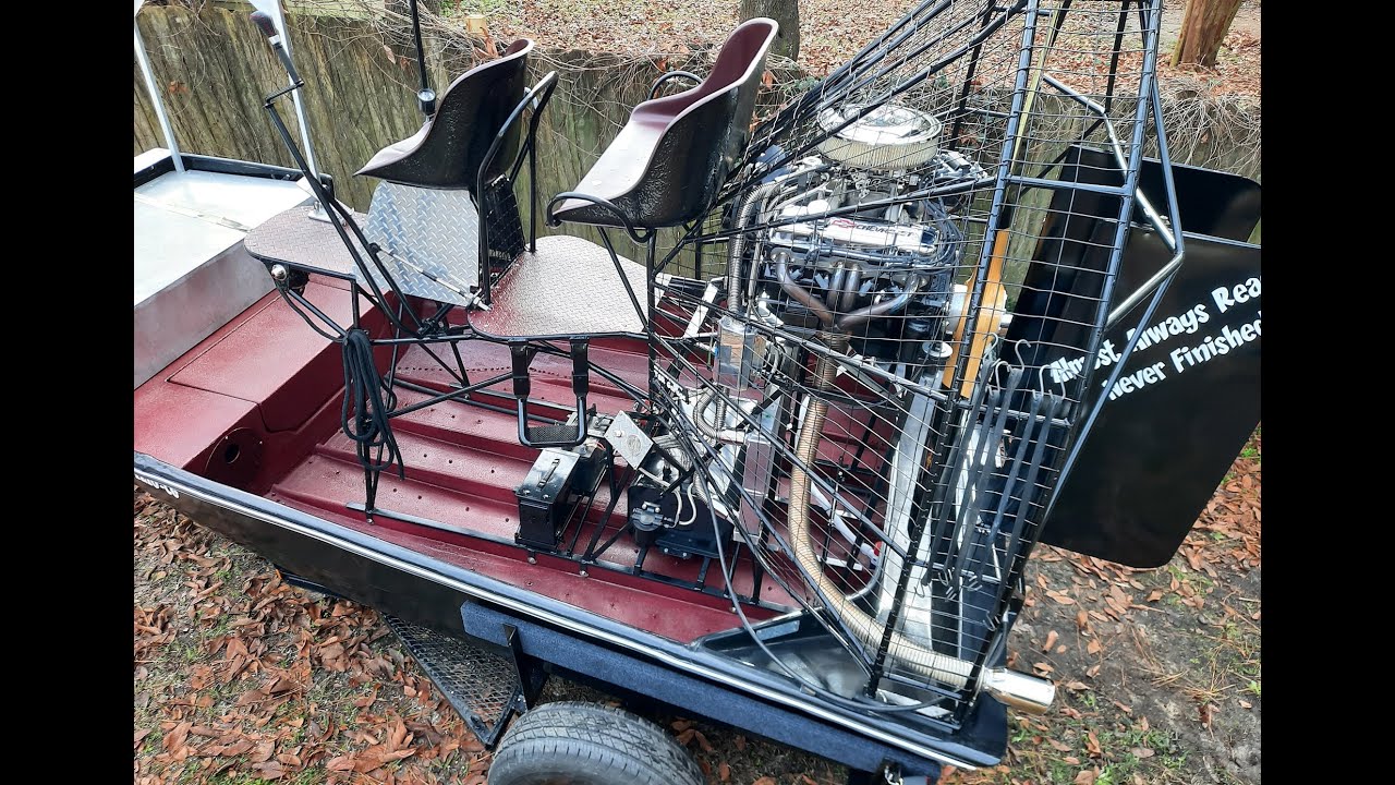 Airboat test drive, 350 direct drive airboat, released into the swamps. will it run YouTube