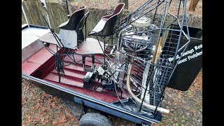 Airboat test drive, 350 direct drive airboat, released into the swamps. will it run
