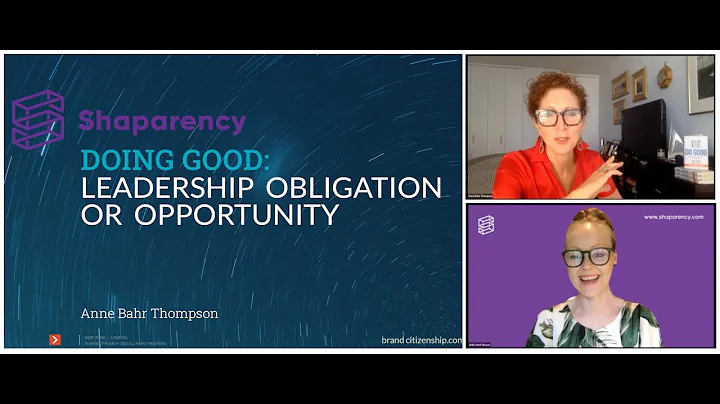 Doing Good - Leadership Obligation or Opportunity?