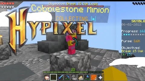 Hypixel skyblock for mcpe | Getting a cobblestone minion | Part-1