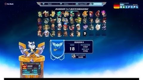 Brawlhalla (Ps4) Ranked 1v1 Gameplay Asuri (Me) vs. Queen Nai (torben425)