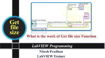 Get File Size | File I/O | Labview Programming #labview #programming #